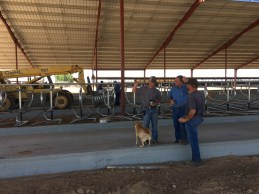 Meeting at the new dairy barn