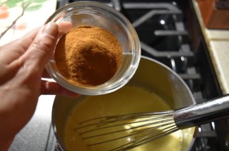 Adding Cinnamon- No not this much!